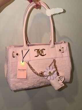 🎀JUICY COUTURE~Pretty pop tote with chain charm